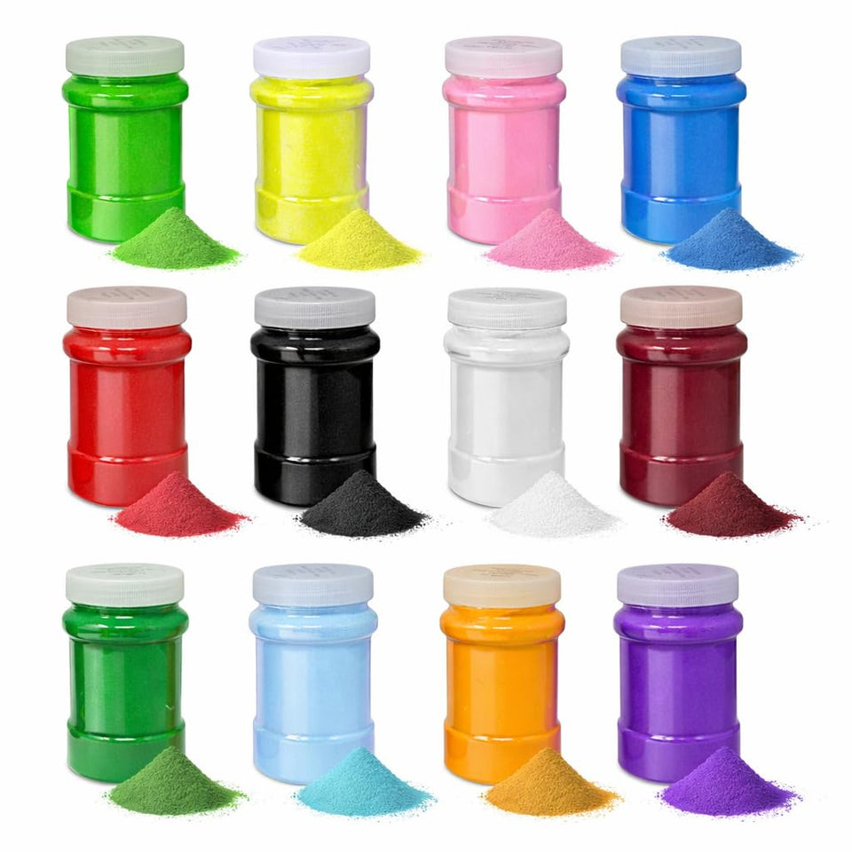 4E's Novelty colored sand bottles with 12 colors for classroom crafts