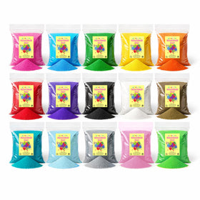 4E's Novelty rainbow craft sand palette for vibrant art projects and classroom use.