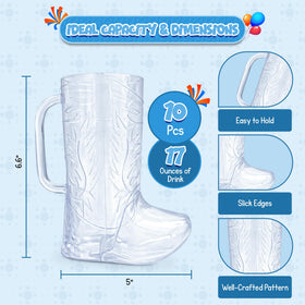 4E's Novelty cowboy boot mug on table adds rustic Western vibe