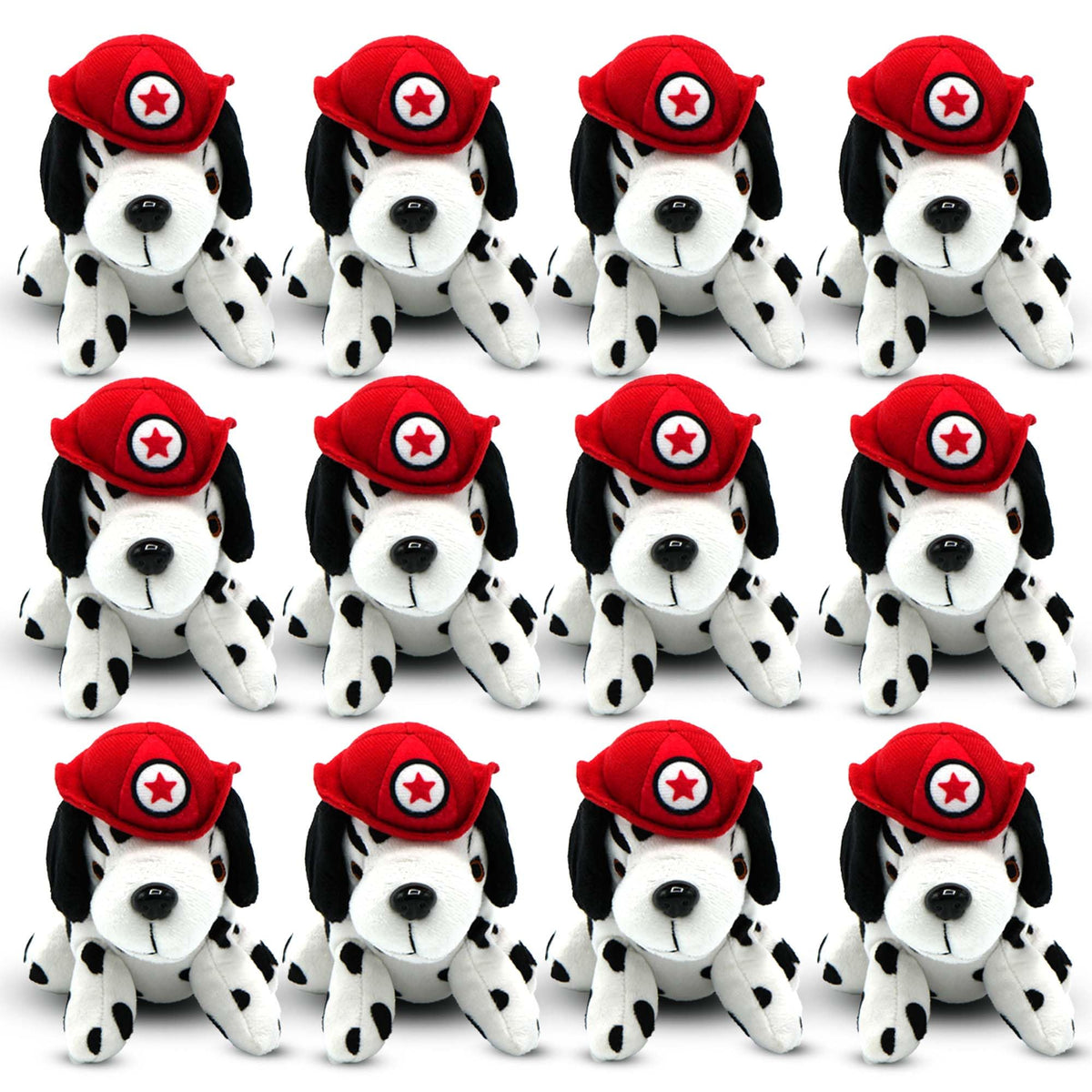 4E's Novelty Dalmatians with fire hats for 6-inch cuddly playtime