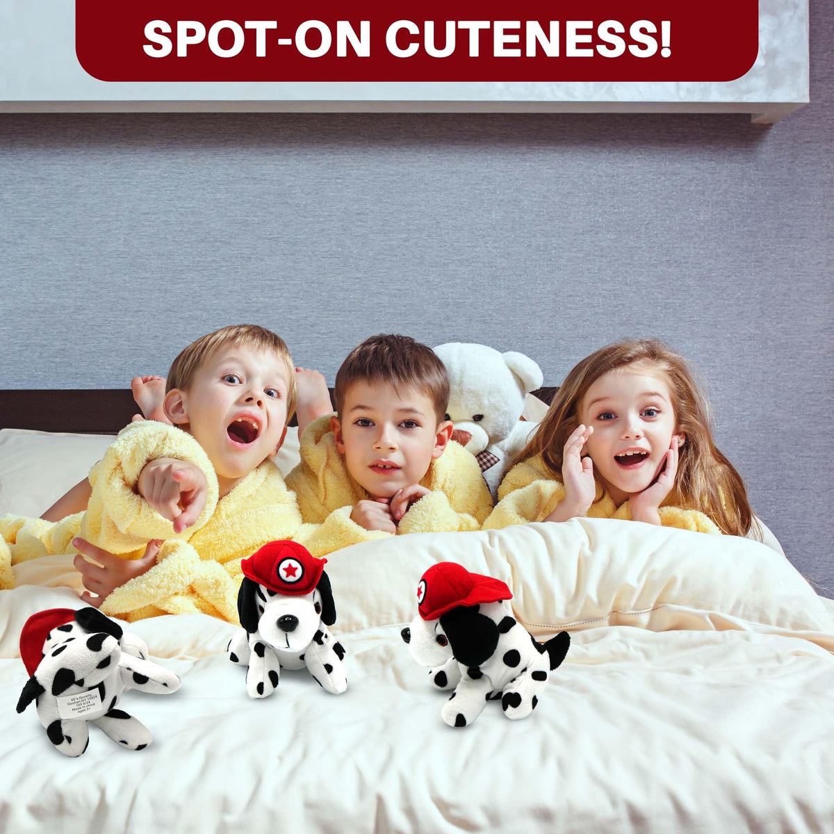 4E's Novelty soft plush fabric dalmatian for durable hugs