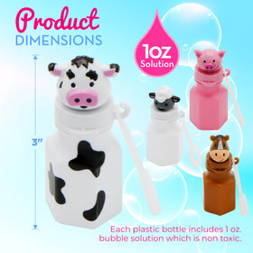 4E's Novelty Farm Animals Bubbles with cow design for bright, interactive bubbles.