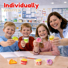 4E's Novelty popcorn squishy bright colors ideal for classroom rewards