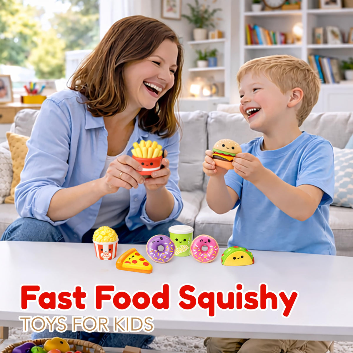 4E's Novelty sandwich squishy promotes dexterity through squeeze play