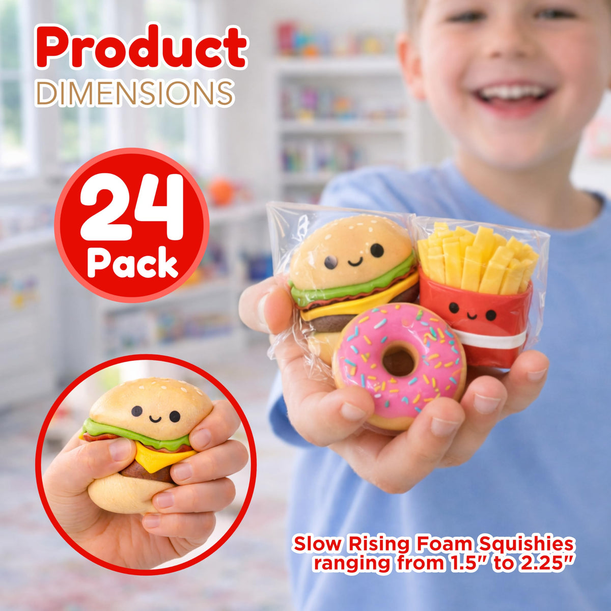 4E's Novelty taco squishy encourages pretend eating and fine motor fun