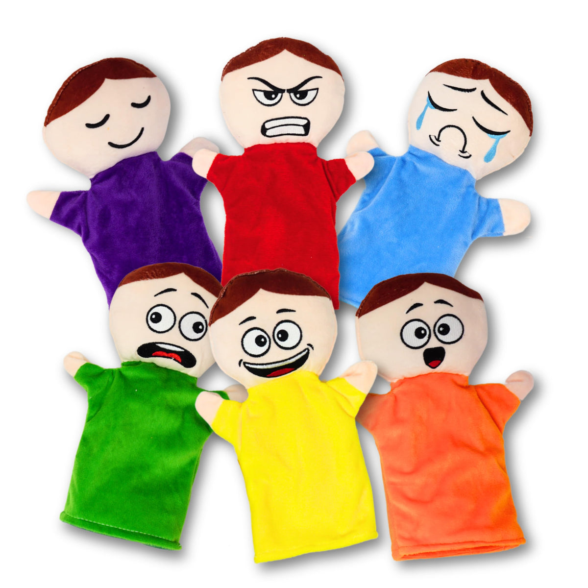 4E's Novelty Feeling Puppet happy, soft plush ideal for role-play and joyful storytelling