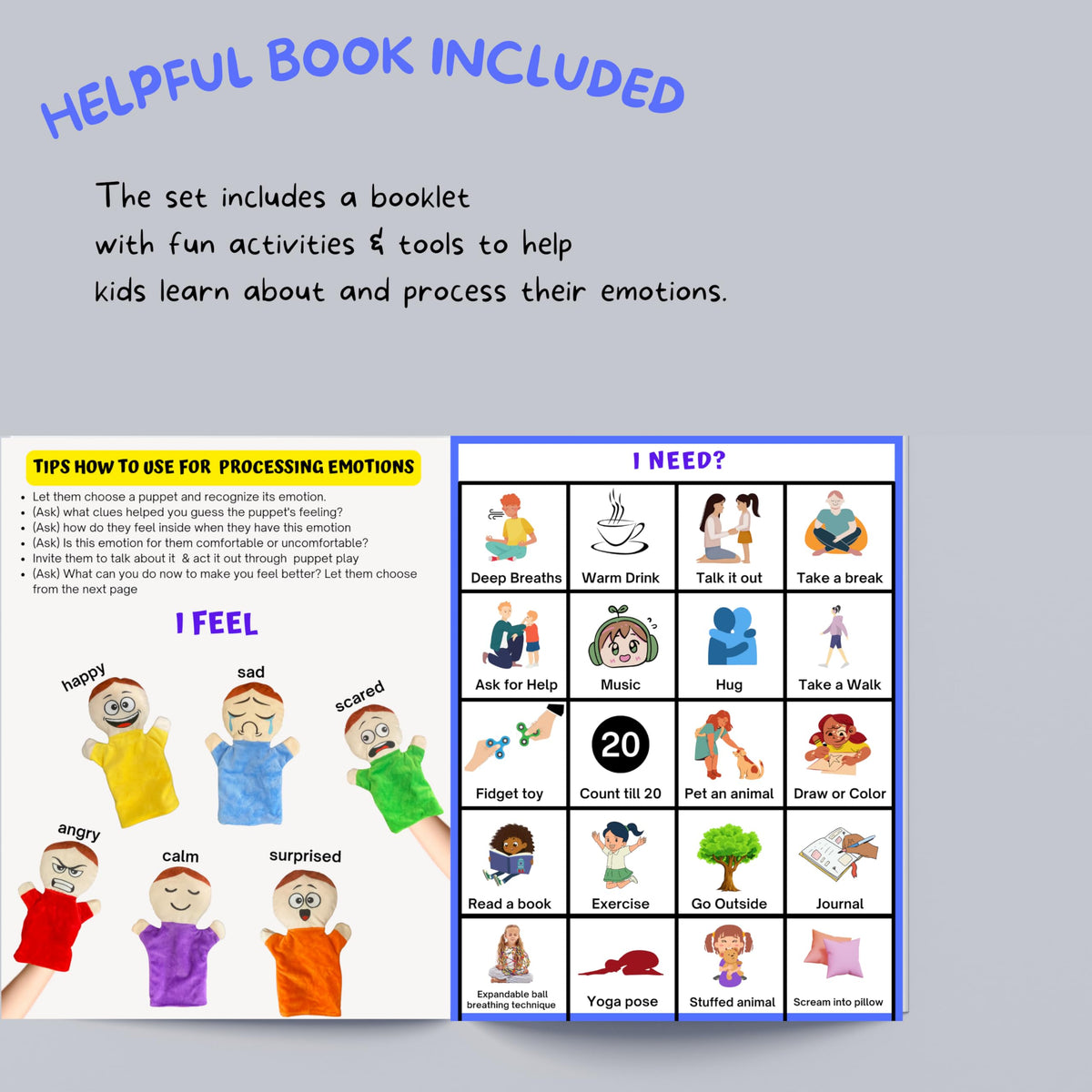 4E's Novelty Feeling Puppet moveable arms, enhances interactive storytelling and active engagement
