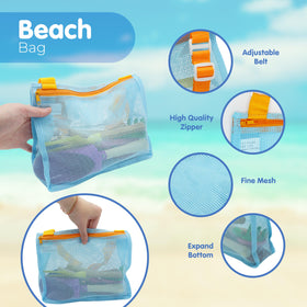 4E's Novelty foldable beach bag demonstrates compact travel storage.
