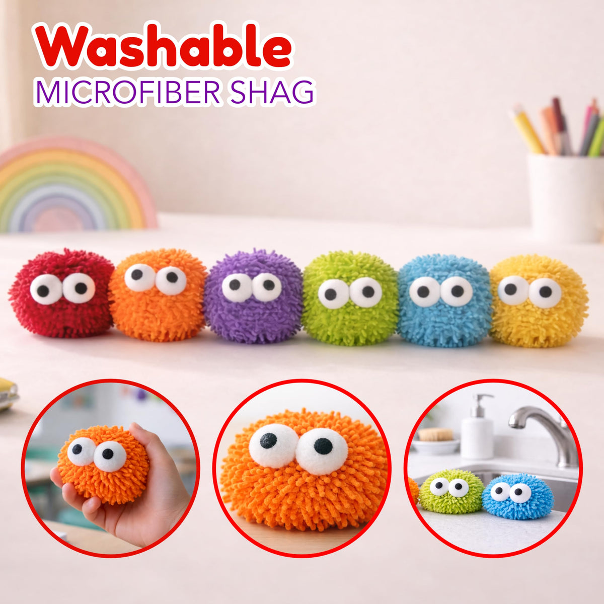4E's Novelty googly-eye classroom erasers add fun to wiping.