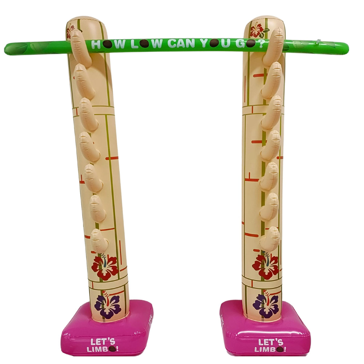 4E's Novelty Hawaiian motif limbo decor enhances tropical-themed events.