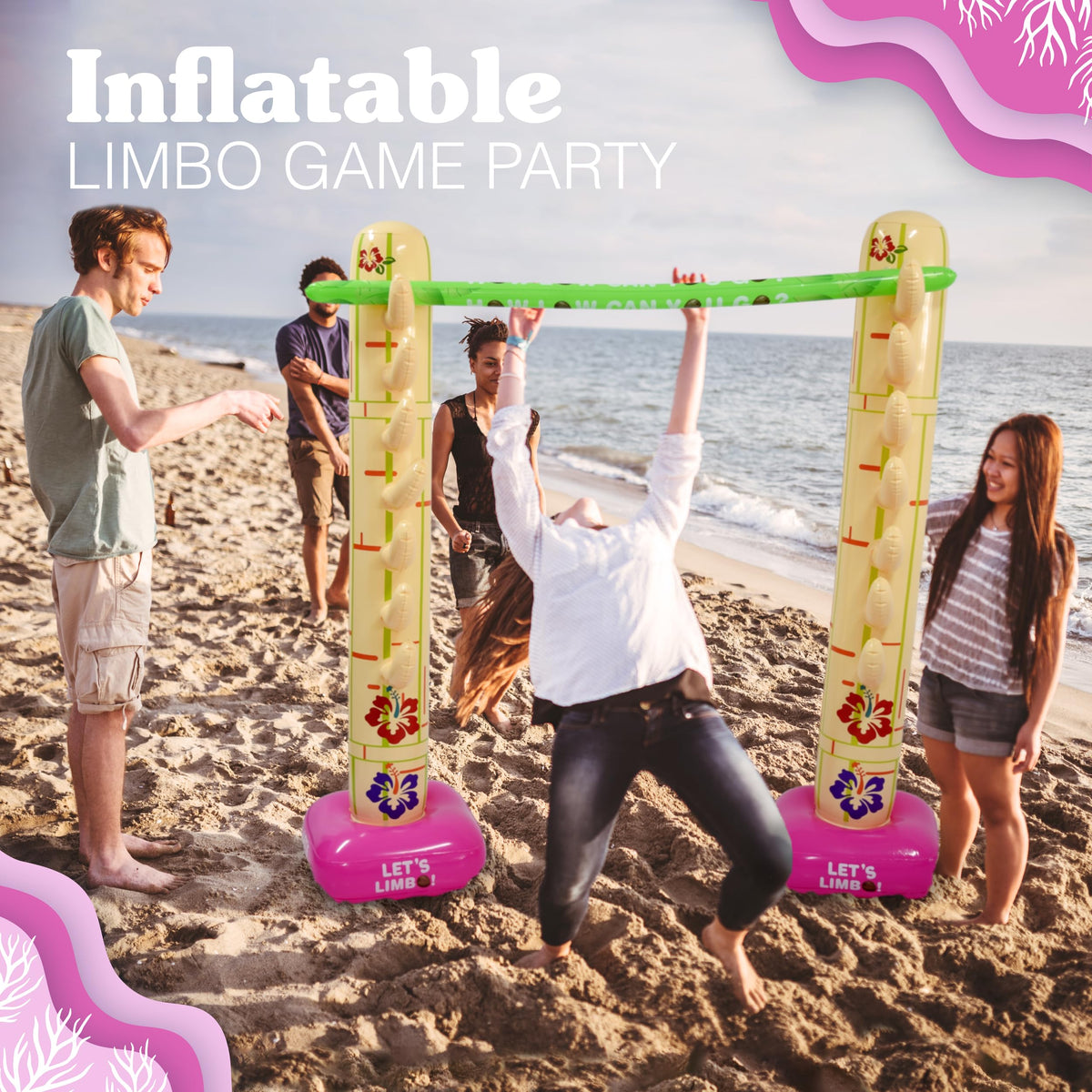 4E's Novelty indoor-outdoor limbo game suited for kids and adults alike.