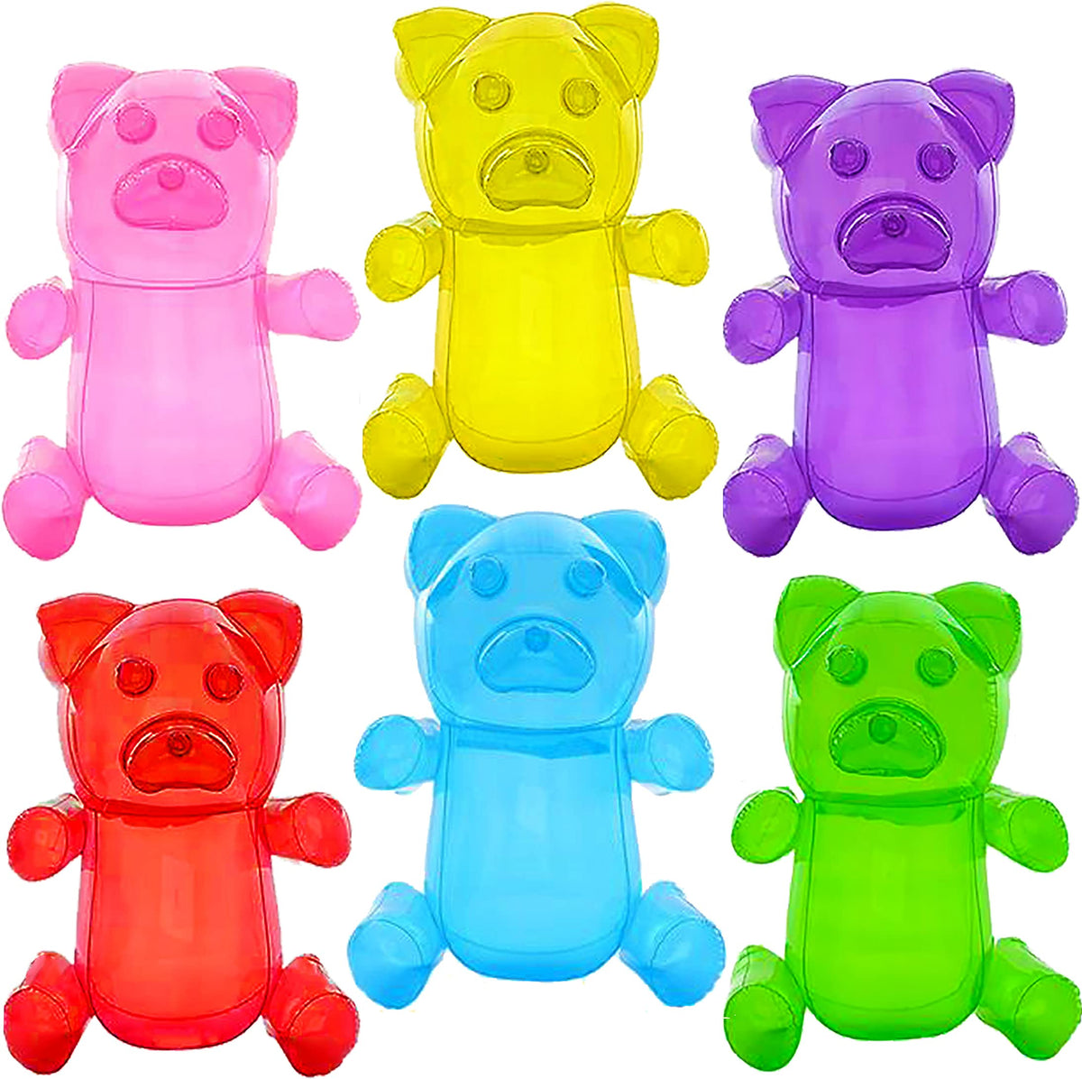 4E's Novelty inflatable gummy bear red, ideal as a party centerpiece and photos.