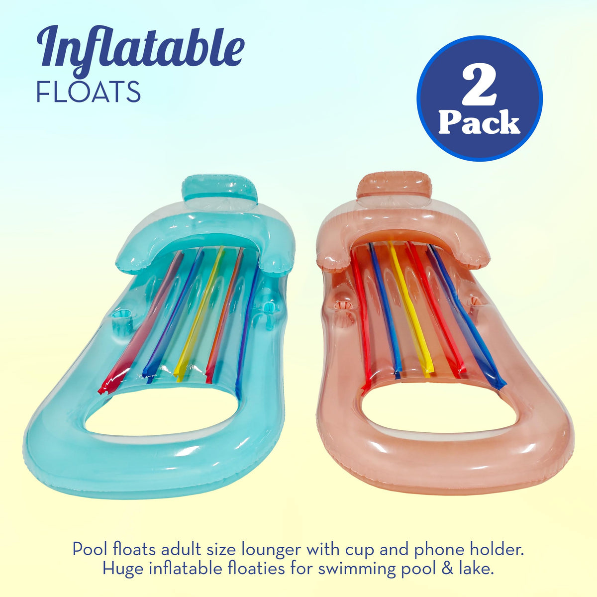 4E's Novelty inflatable pool lounger headrest for comfortable lounging