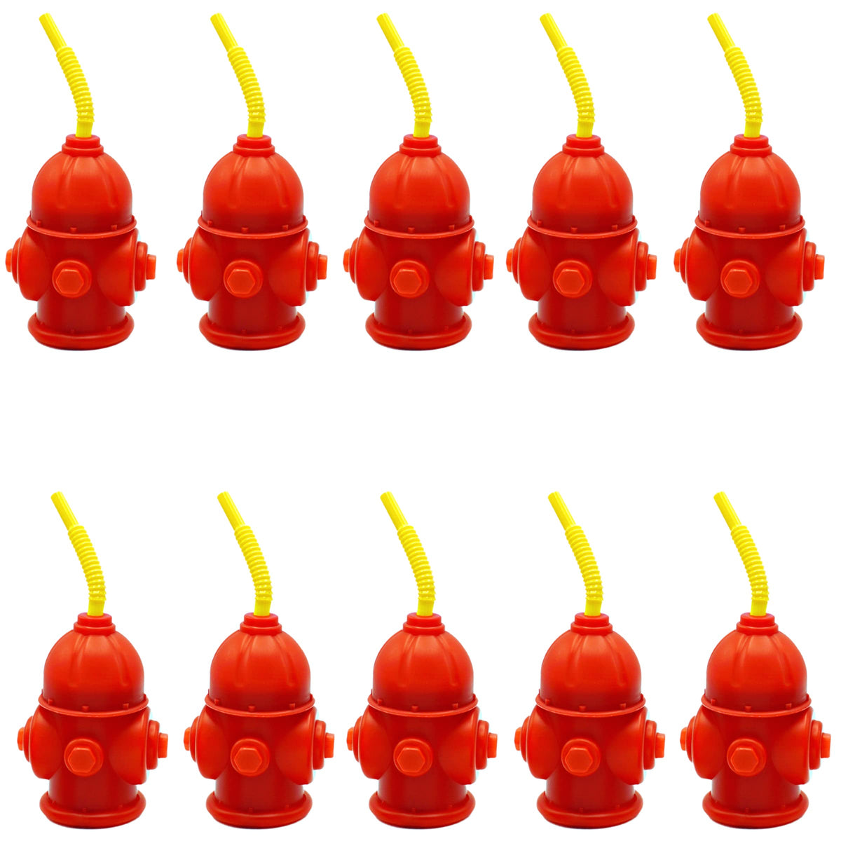 4E's Novelty yellow cups; fire-themed celebrations and classroom snacks.