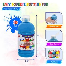 4E's Novelty kid-friendly tempera paints in action for DIY projects