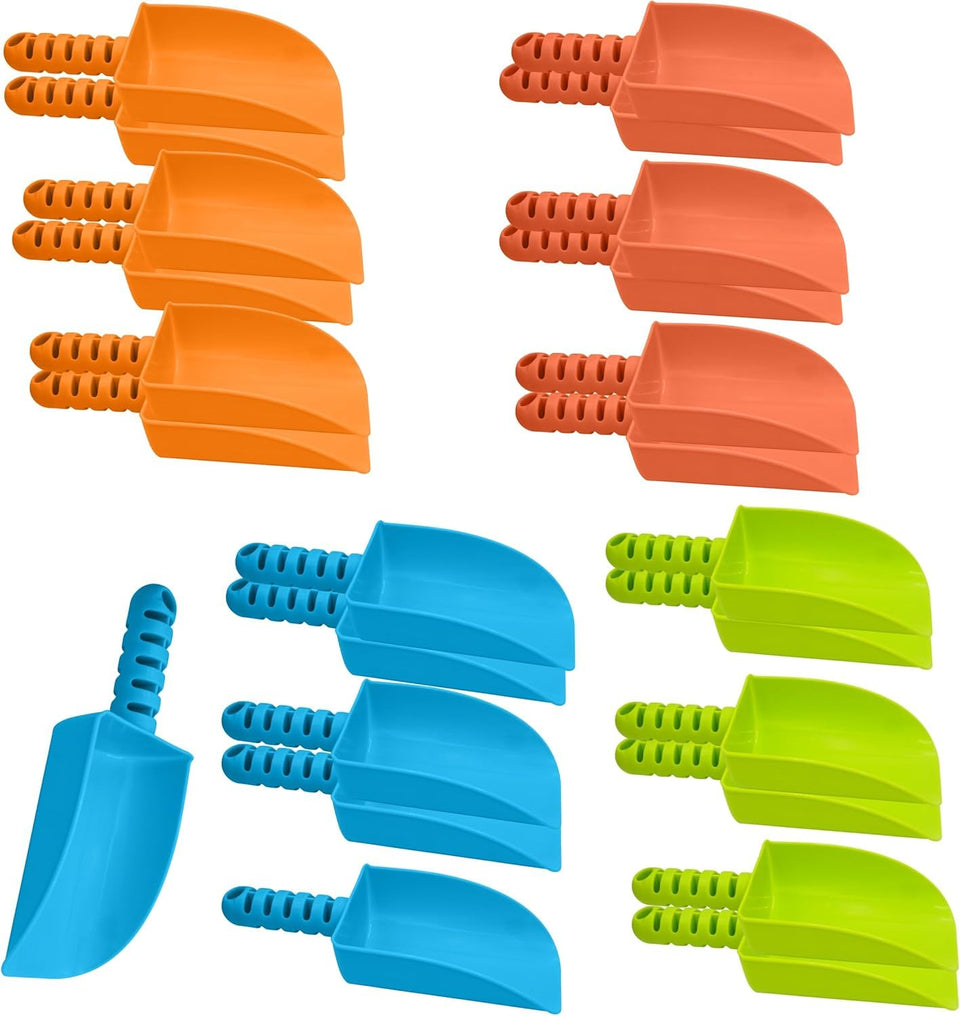 4E's Novelty kids sand shovel bulk 12-pack ready for beach play.