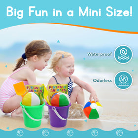 4E's Novelty kids enjoy beach ball kick-and-chase games at the shoreline.