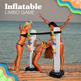 Kids and adults enjoy active play with the inflatable limbo game
