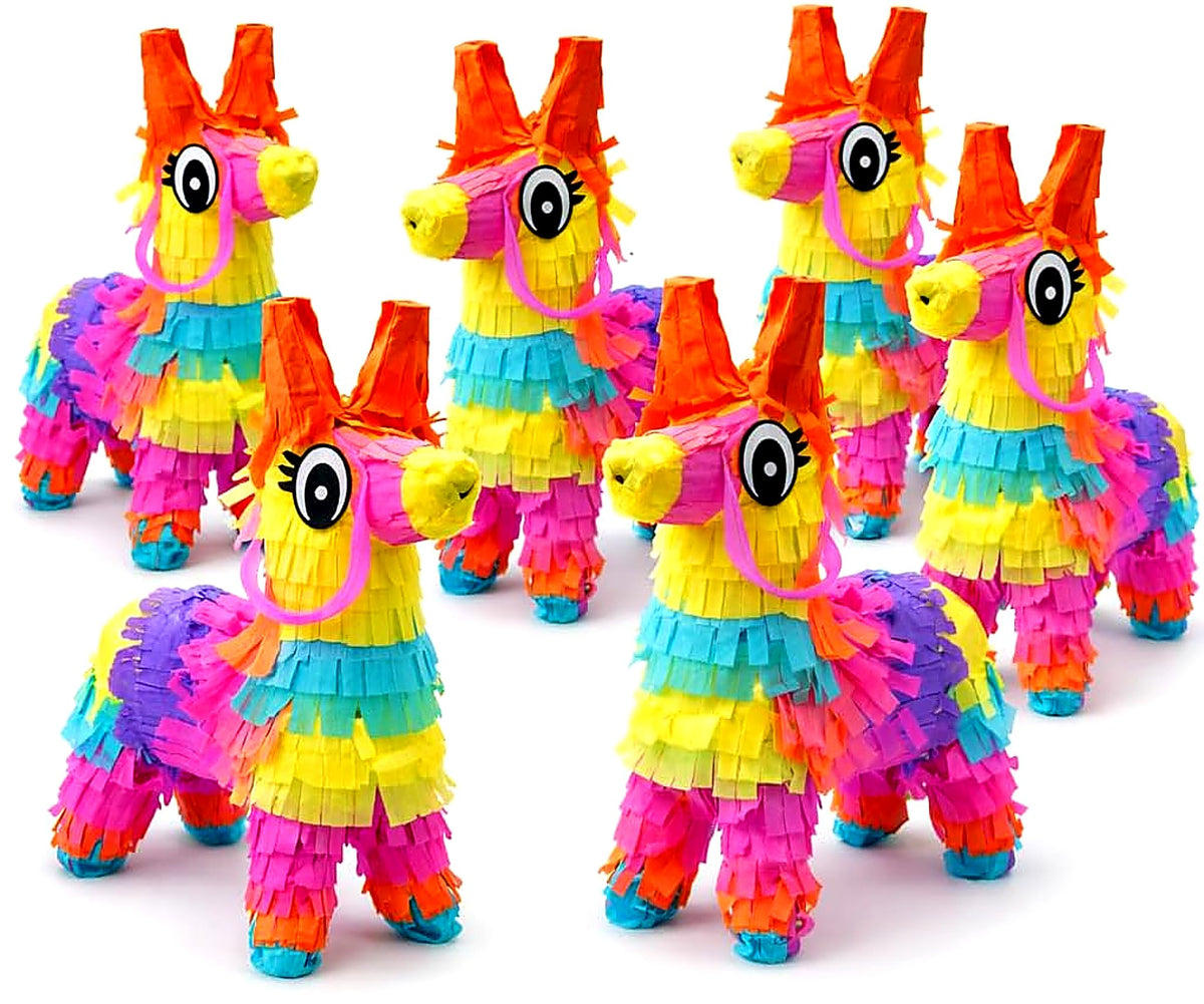 4E's Novelty mini pinata in bright donkey design for festive decor