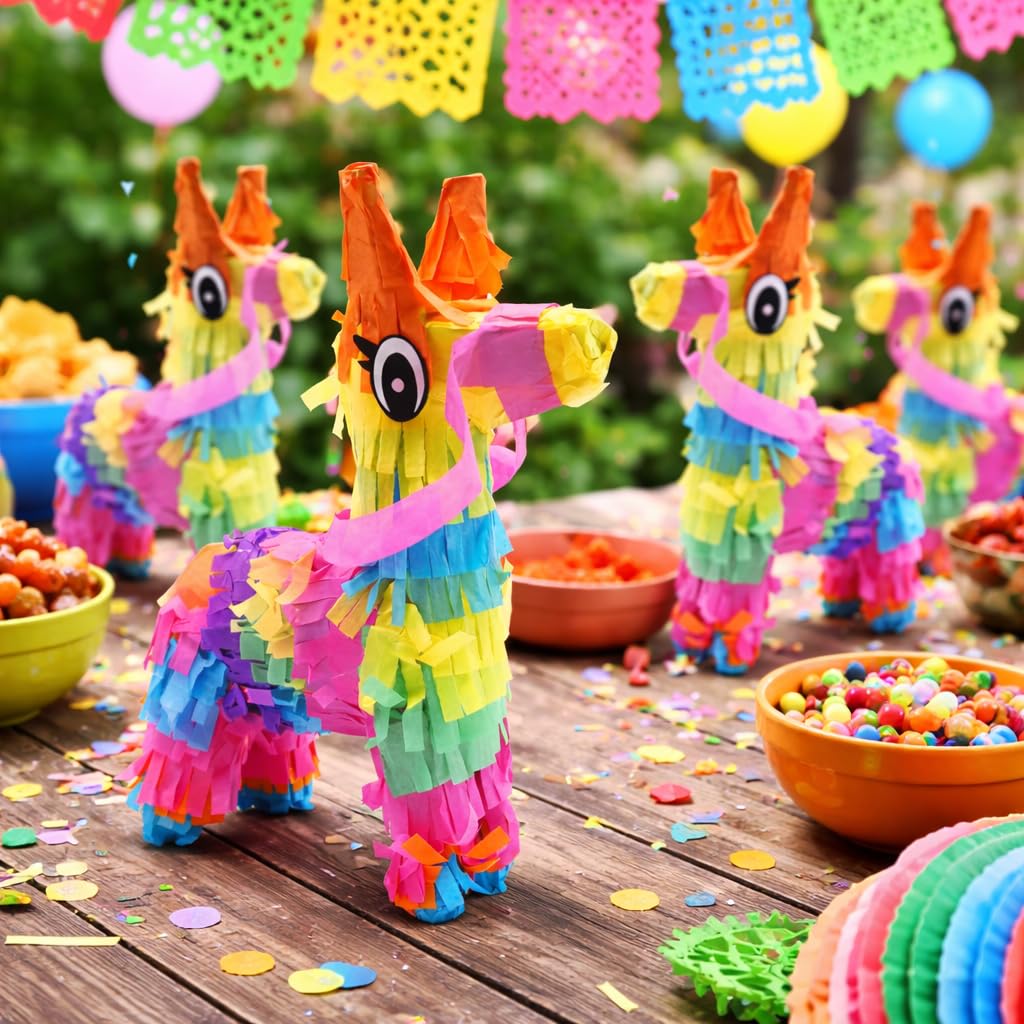 Colorful donkey-themed pinata from 4E's Novelty for party decor