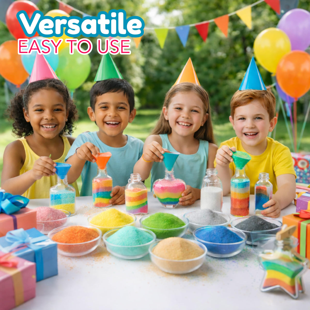 4E's Novelty non-toxic sand for safe, creative play across ages.