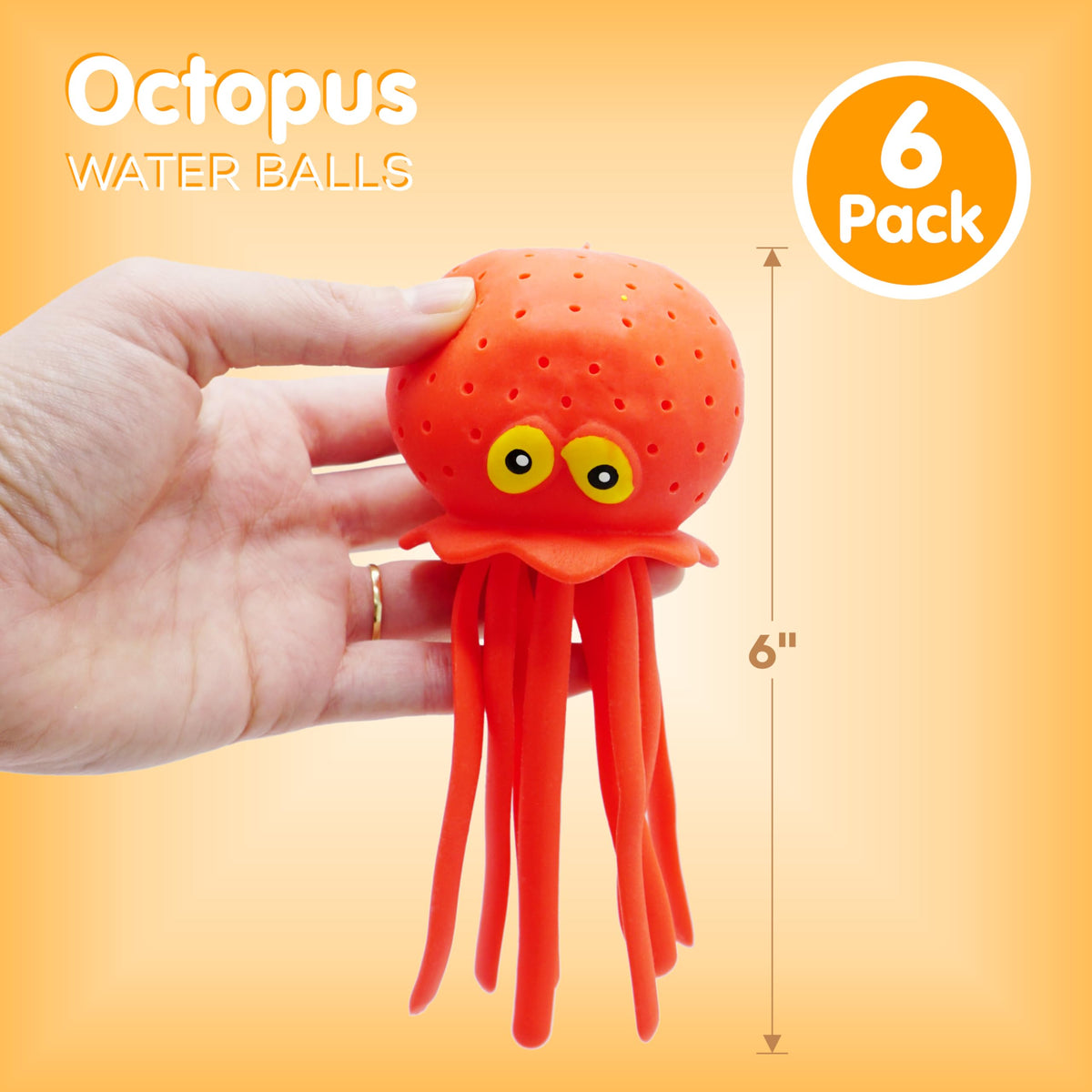 Compact mini-size octopus water balls for travel and on-the-go fun