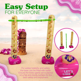 4E's Novelty palm tree inflatable limbo arch adds tropical flair to any event.