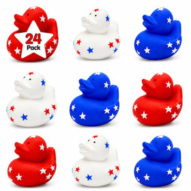 Patriotic decor and favors from 4E's Novelty.
