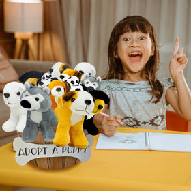 4E's Novelty Plush Dogs ready for kid playtime and everyday cuddles