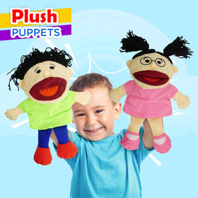4E's Novelty puppets for home use provide soft plush comfort and durable play