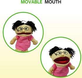 4E's Novelty puppets stand about 14 inches tall for easy handling
