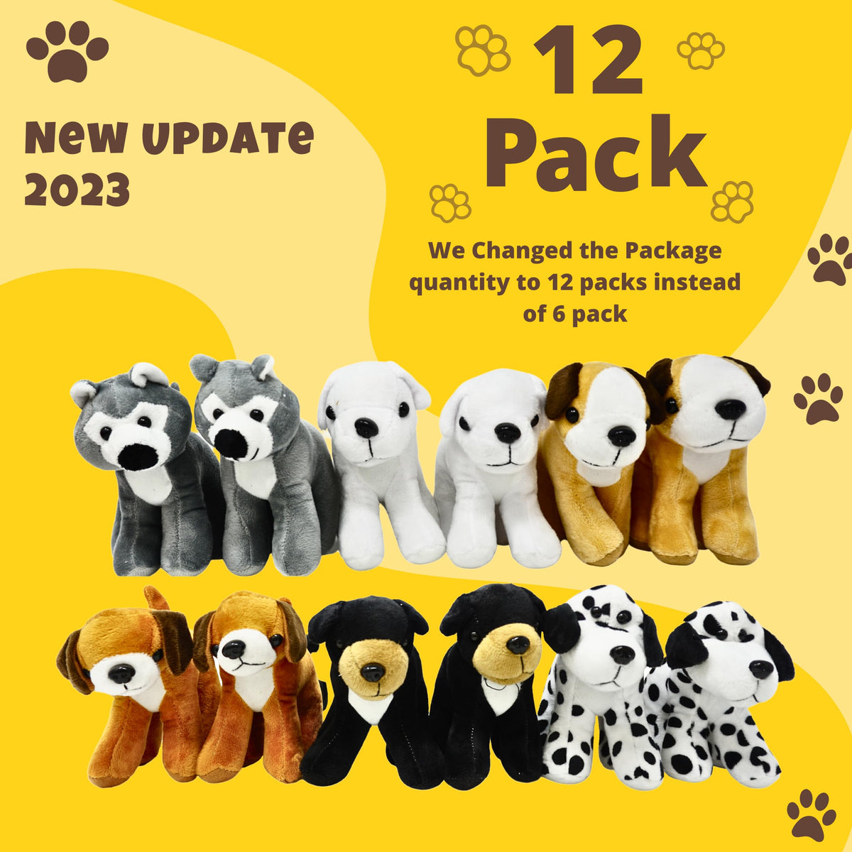 4E's Novelty Soft Plush Dogs five inch, a cuddly companion for kids