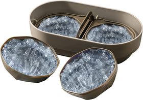 4M Deluxe crystal geode pair one highlights interior textures