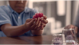 4M Deluxe instruction guide helps kids set up crystals safely