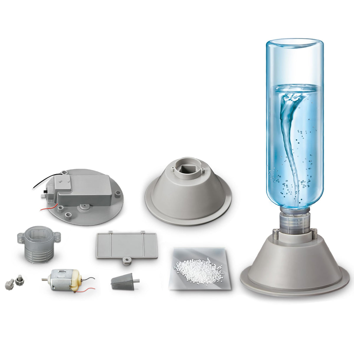 4M KidzLabs tornado experiment visuals suitable for science fairs