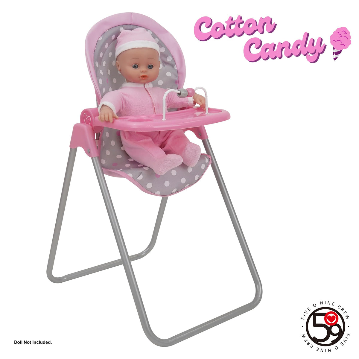 509 Cotton Candy Pink polka dot detail adds playful style to playtime.