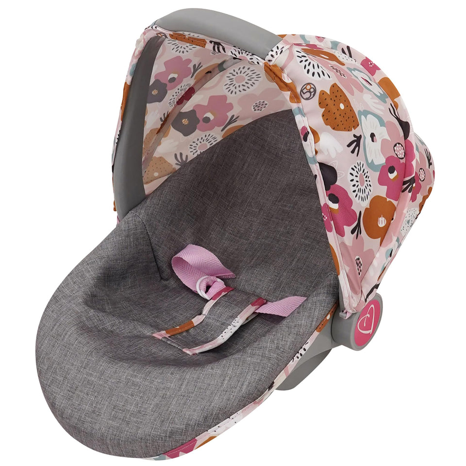 509 Crew Melange Flora car seat for dolls up to 18 inches, ideal for on-the-go play