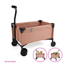509 Little Crew pink doll wagon adjustable handle for growing kids