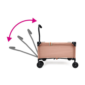 509 Little Crew pink doll wagon smooth-rolling wheels on various surfaces