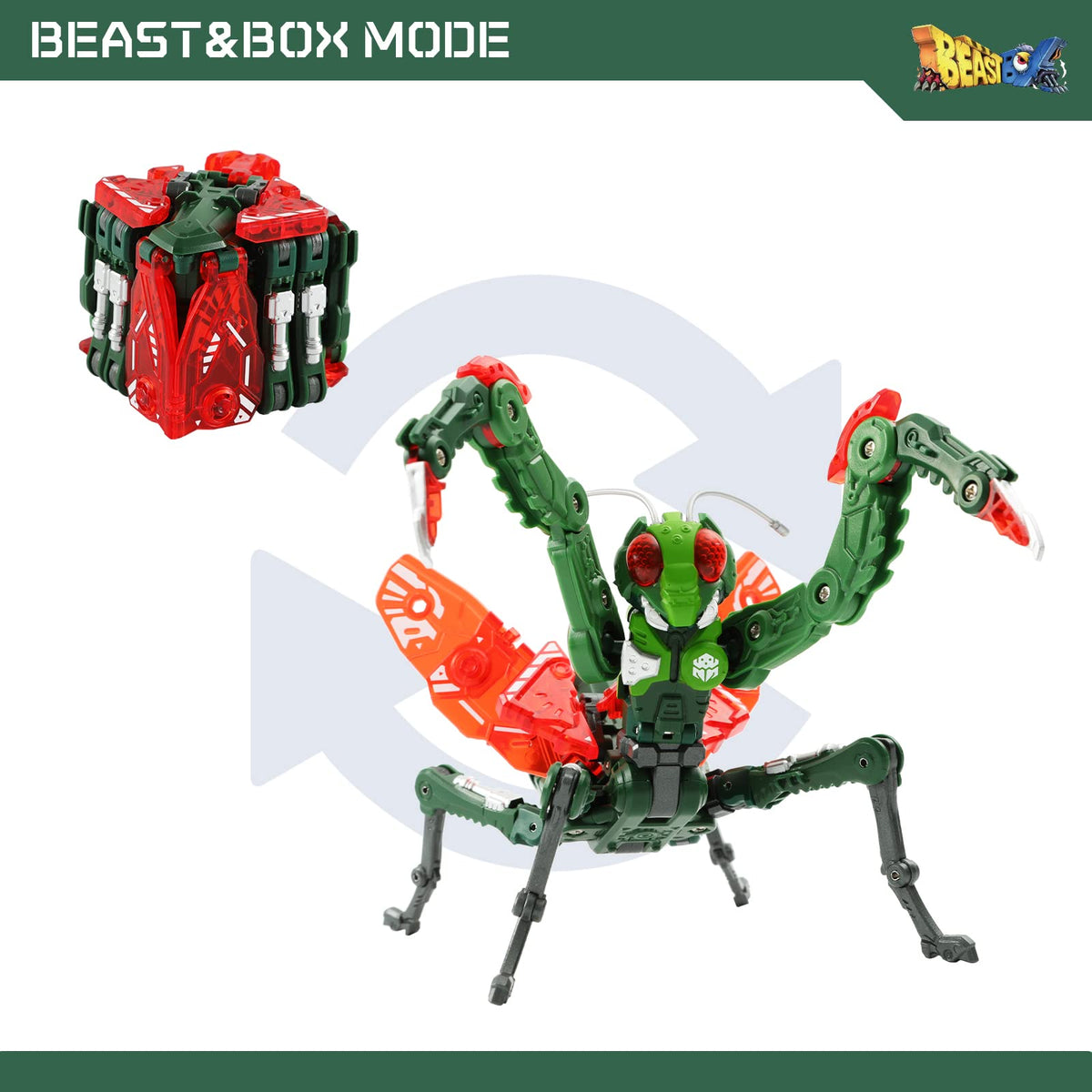 52TOYS Beastbox BB-28 Reaper mantis pose with articulated joints