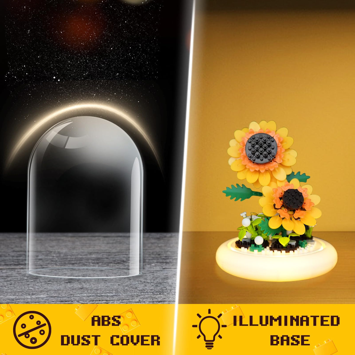 80S Sunflower Dust-Proof Shell protecting the model for long-term display