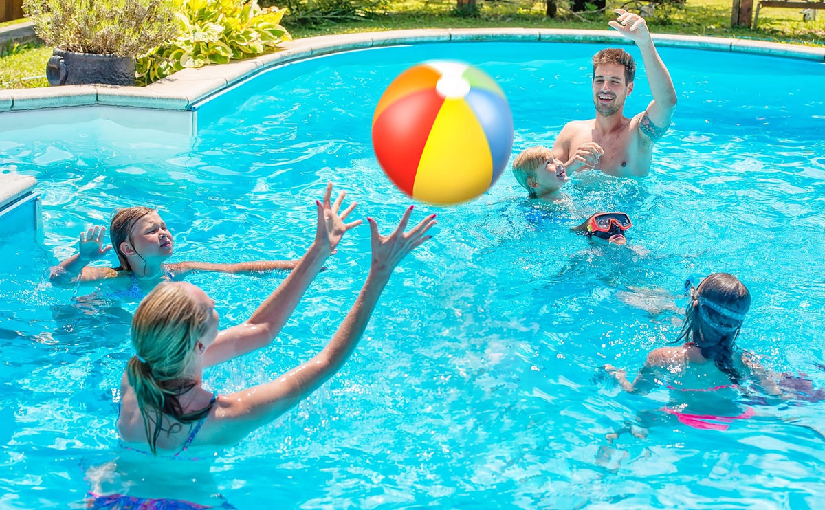 90shine 13.5-inch beach ball with palm design for beach outings
