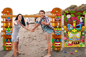 90shine inflatable limbo pole with tiki design for an authentic vibe.
