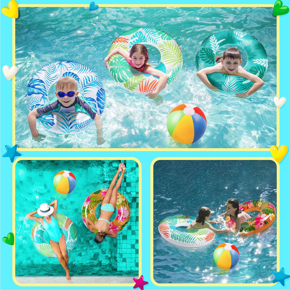 90shine luau ring pool float with sunset flair for water fun
