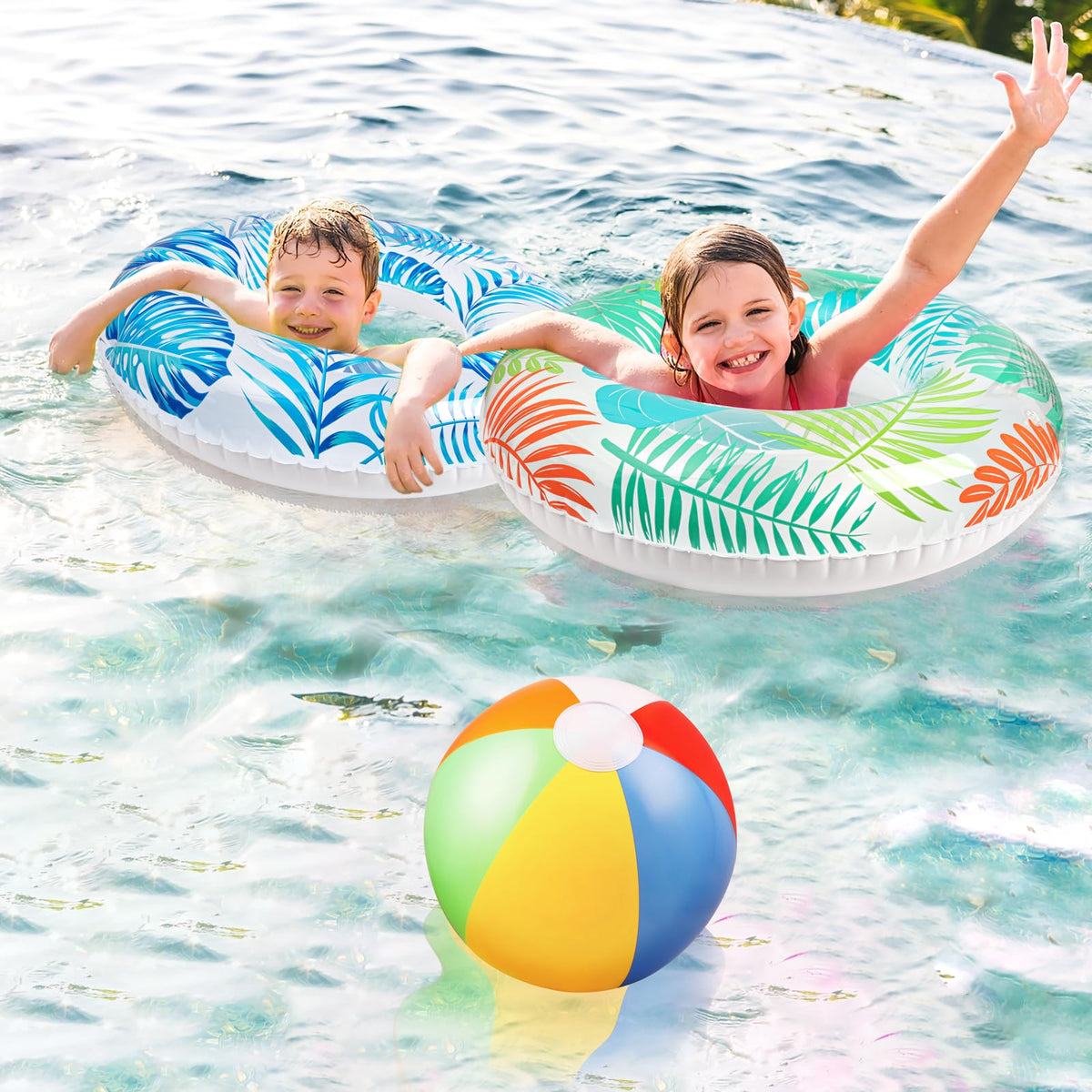 90shine luau ring pool float displaying tropical vibes for beach use