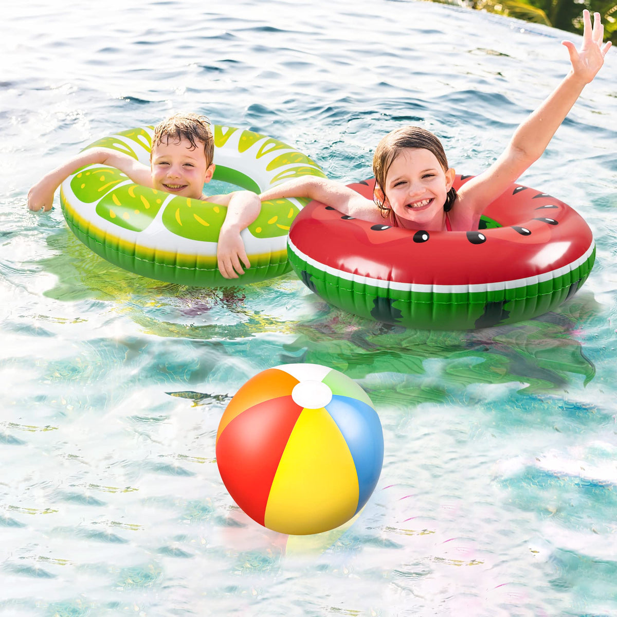 90shine orange ring offers stable seating during sunny pool days