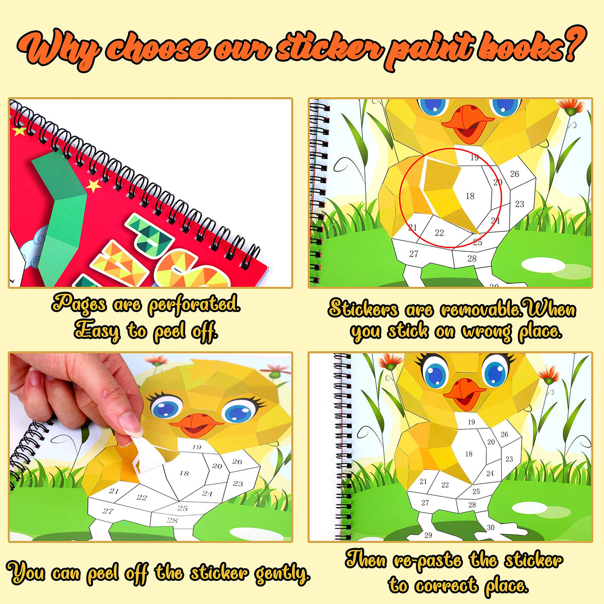 90shine bird sticker pages foster pattern recognition during crafts.