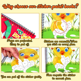 90shine bird sticker pages foster pattern recognition during crafts.