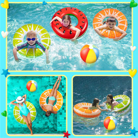 90shine watermelon ring adds vibrant flair to backyard pools