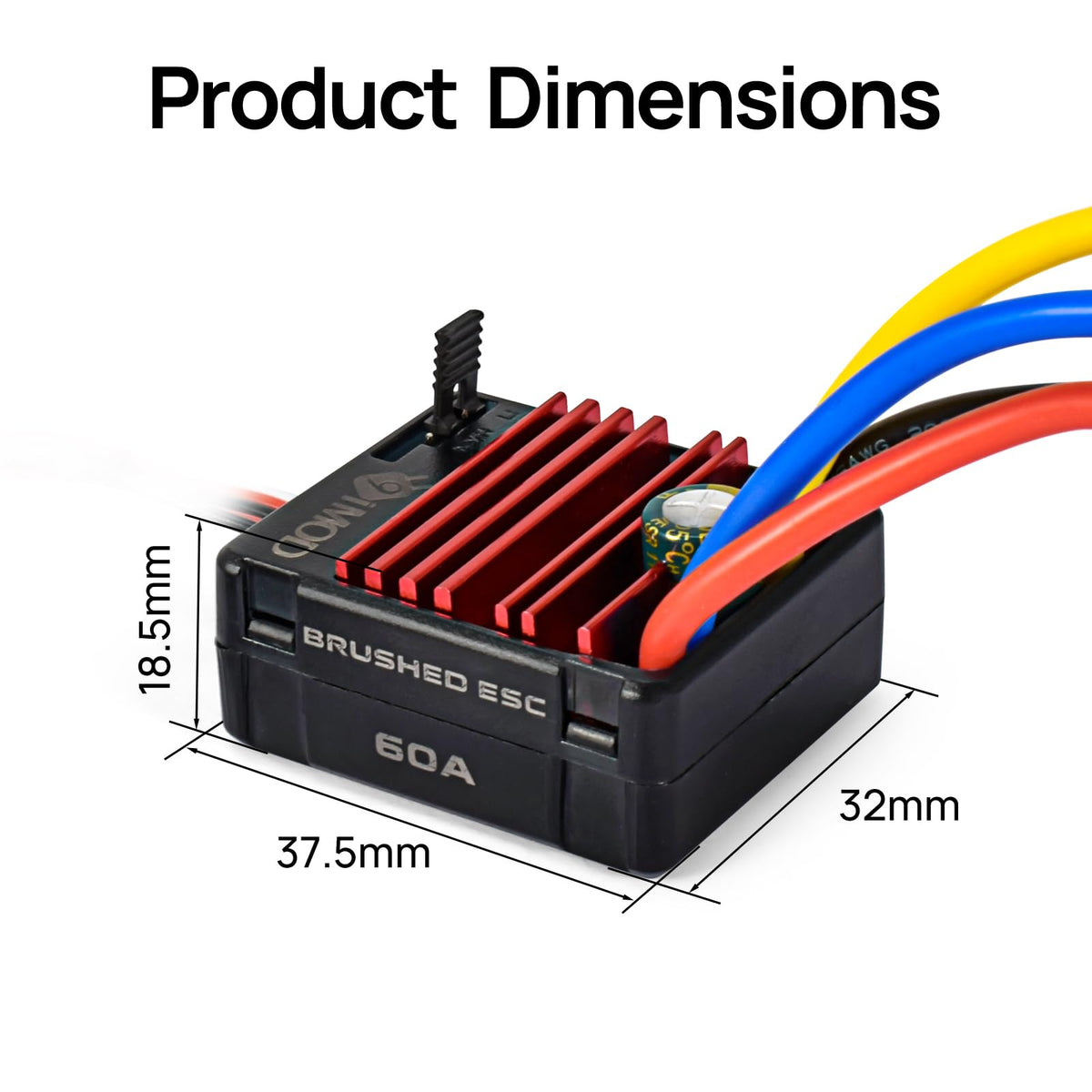 The 9imod ESC is ideal for off-road RC crawlers and trucks.